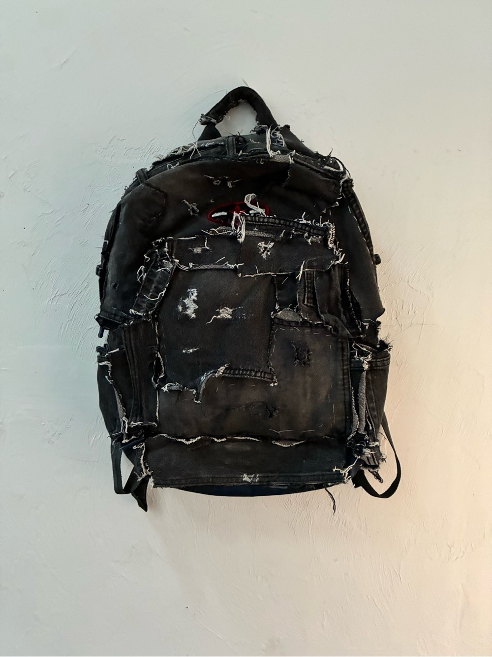 Black Distressed Men's Backpack